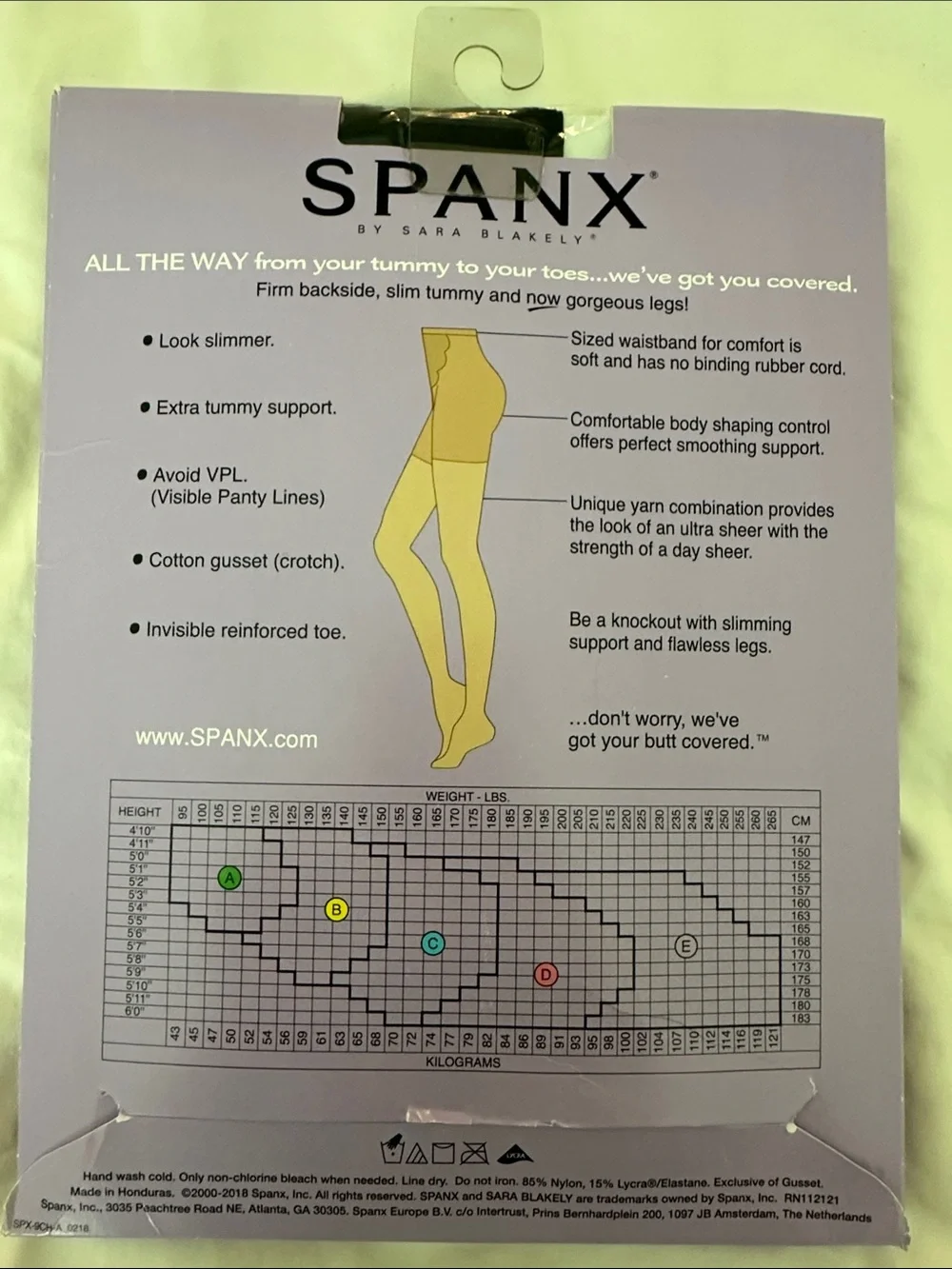 SPANX All The Way Full Length Hosiery - Black